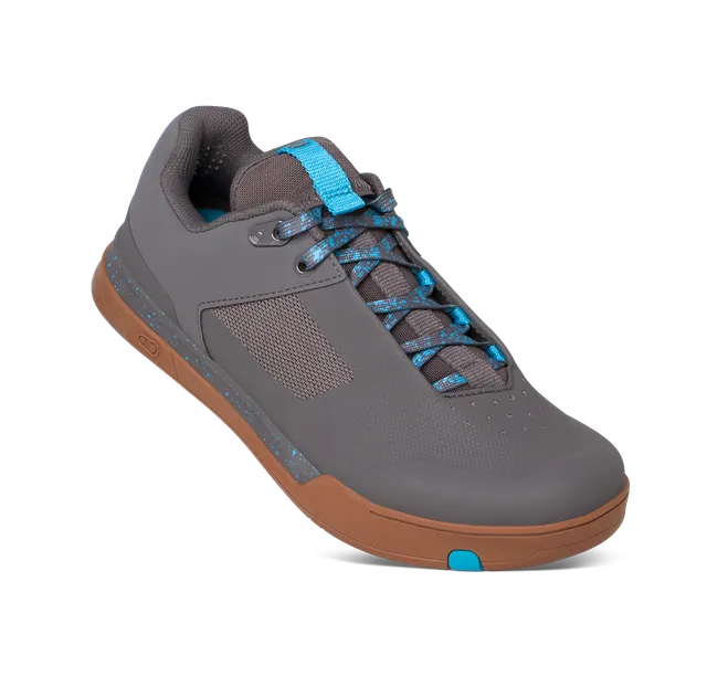 crankbrothers-mallet-lace-clip-in-shoes-grey-blue-splatter-spd-crankbrothers-com image 1