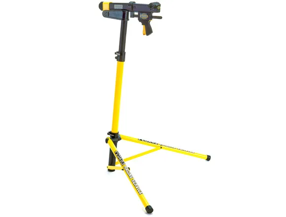 pedro-s-folding-repair-stand-portable-tripod-stand-with-trigger-clamp-discontinu image 1