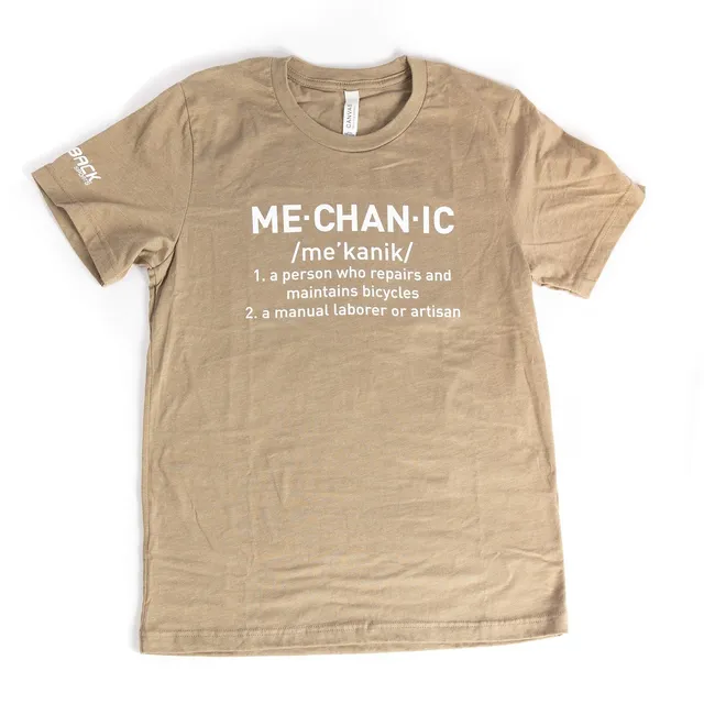 feedback-sports-mechanic-phonetic-tee-shirt-heathered-olive-unisex image 1
