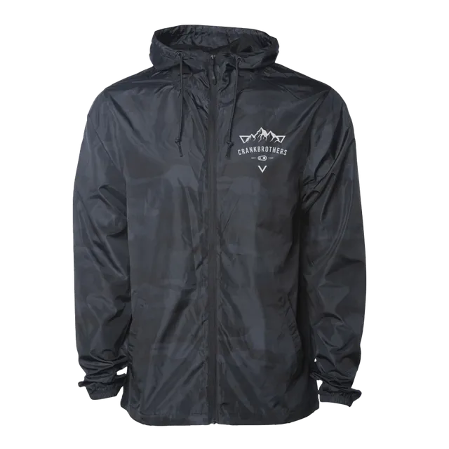 crankbrothers-black-camo-windbreaker-mountain-graphic image 1