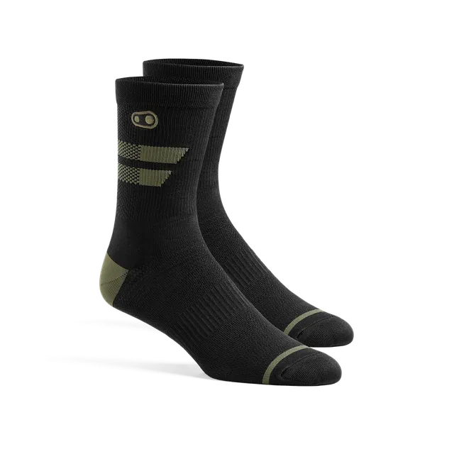crankbrothers-ranger-mtb-socks-black-green image 1