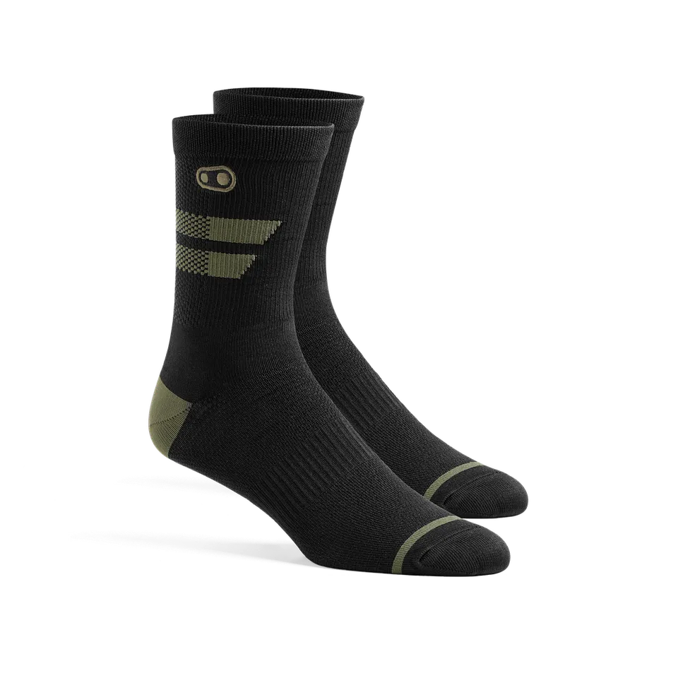 crankbrothers-ranger-mtb-socks-black-green image 1