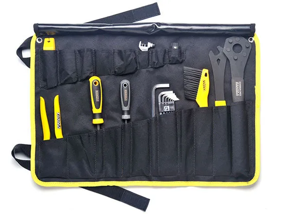pedro-s-starter-tool-kit-1-0-portable-19-piece-tool-kit-with-burrito-tool-wrap-d image 1