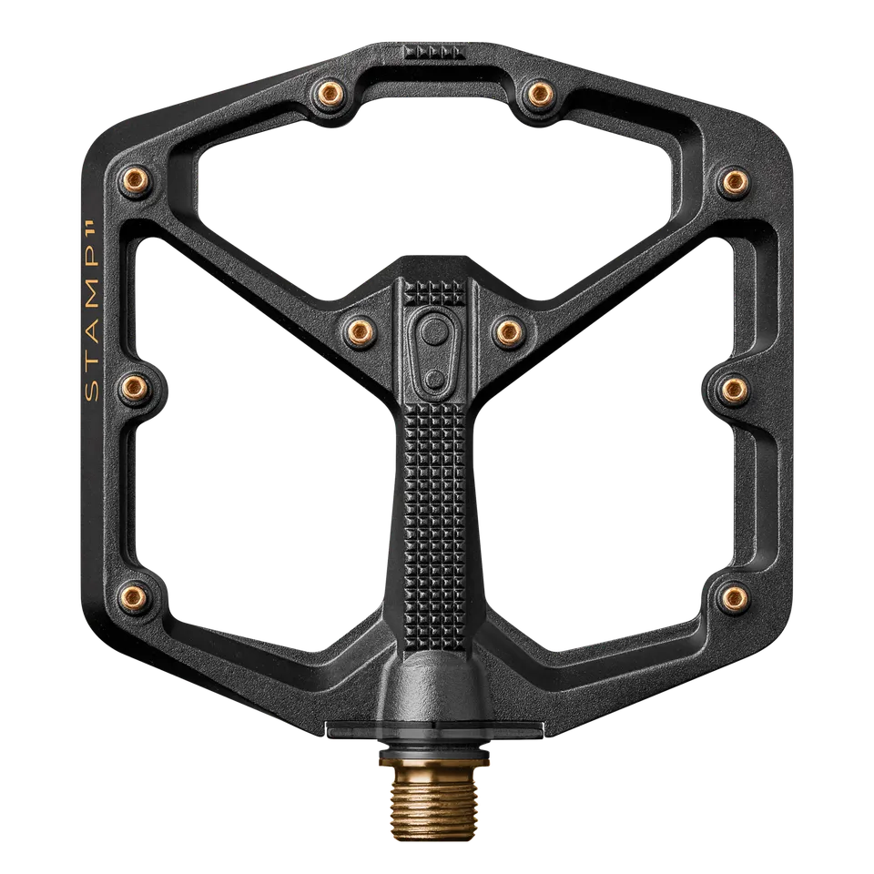 crankbrothers-stamp-11-large-titanium-flat-pedals-11mm-13mm-thin-concave-10-pins image 1