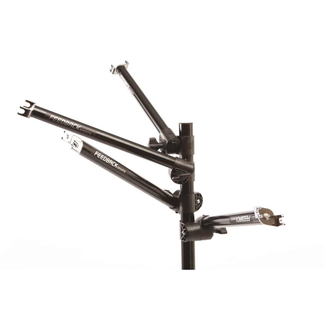 feedback-sports-wheel-display-arm-double-black-for-tri-pod-slat-wall-plate-mount image 1