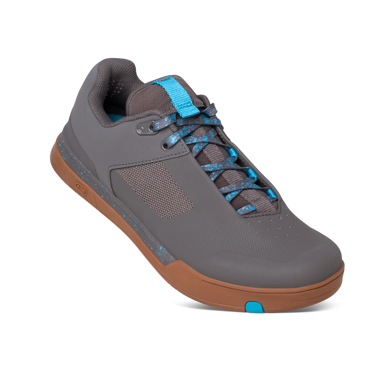 crankbrothers-mallet-lace-clip-in-shoes-grey-blue-splatter-spd-crankbrothers-com image 1