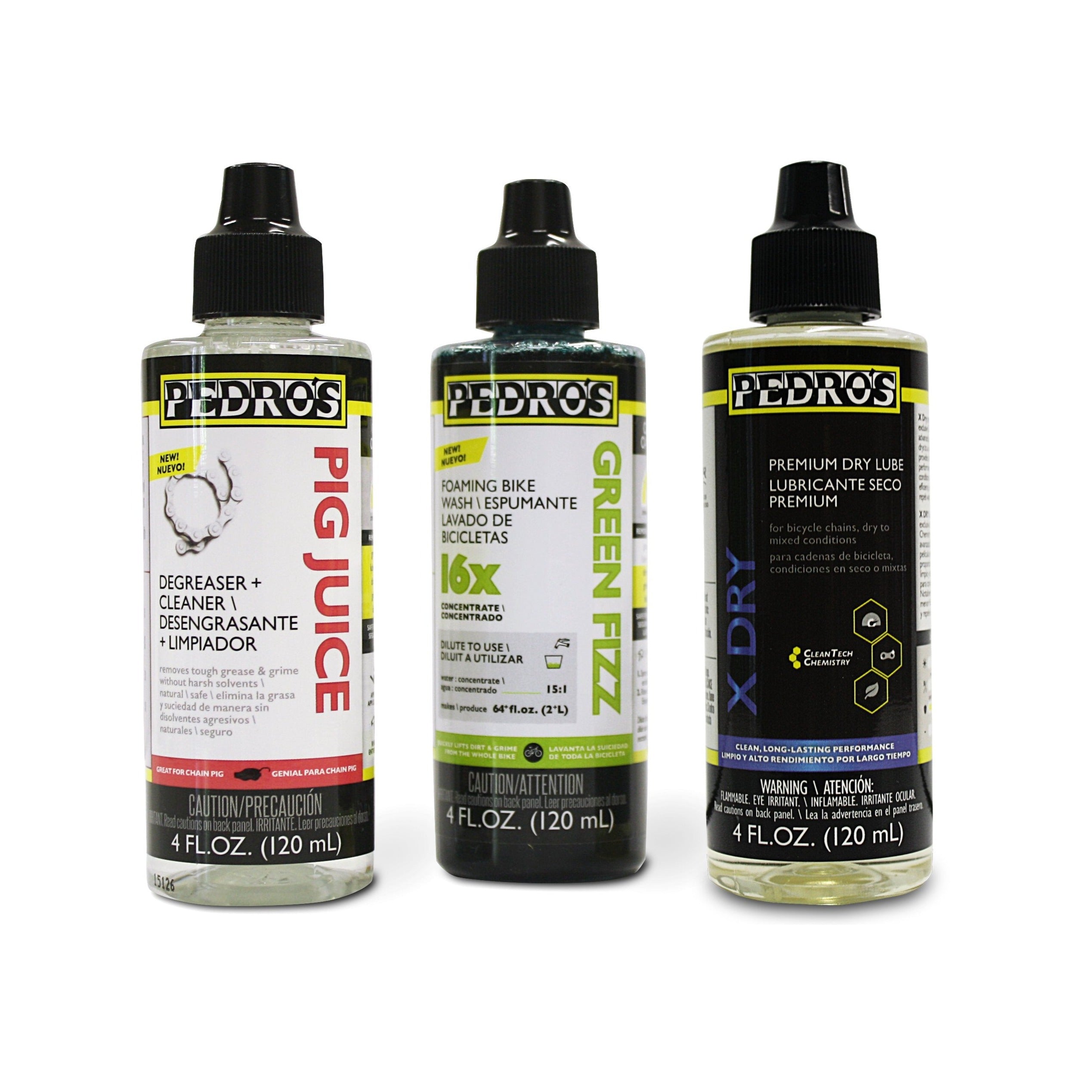 pedro-s-essential-bike-care-kit-ii-degreaser-bike-wash-and-chain-lube-4oz-each image 2
