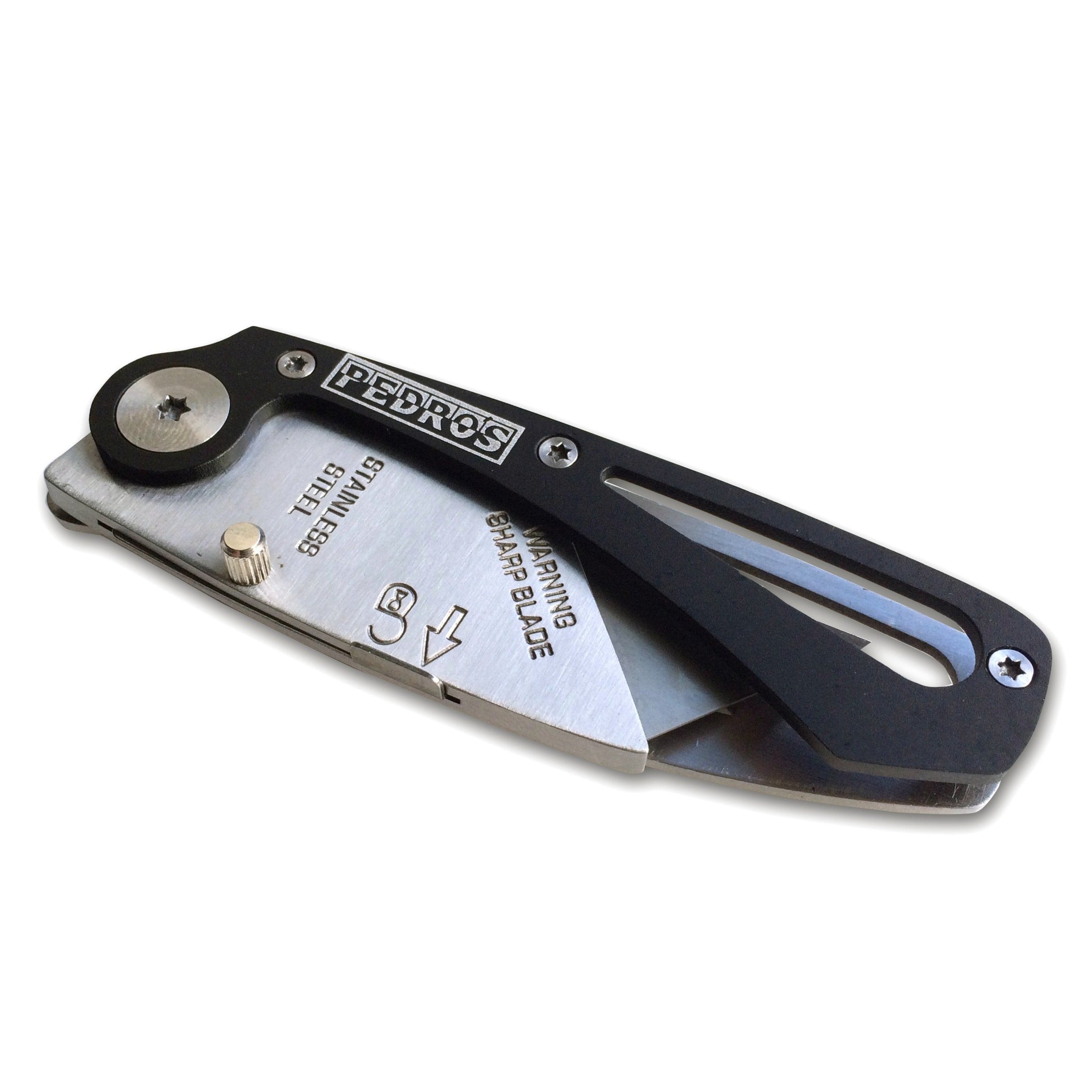 pedro-s-folding-utility-knife-with-replaceable-blade-stainless-aluminum-construc image 2
