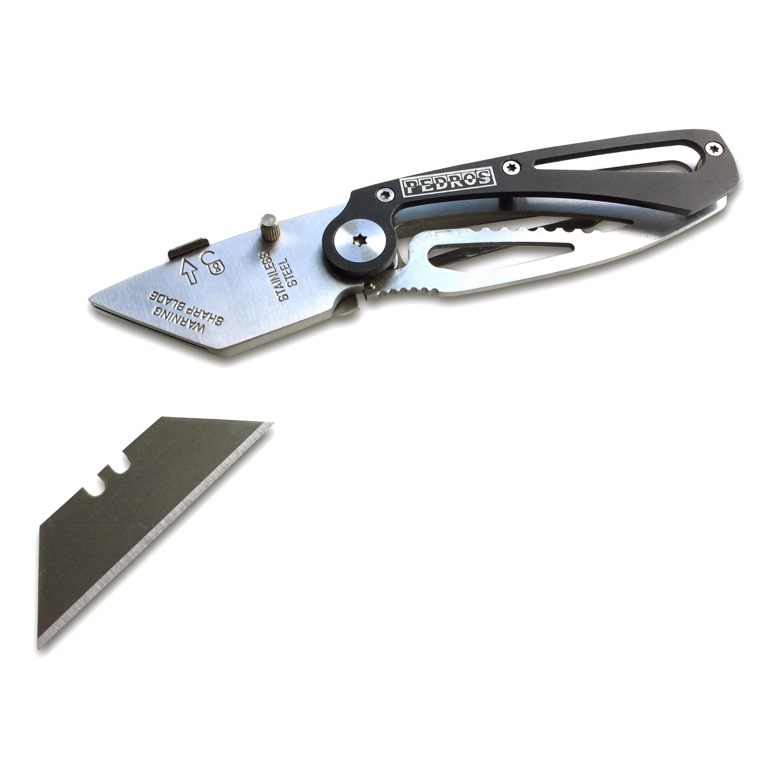 pedro-s-folding-utility-knife-with-replaceable-blade-stainless-aluminum-construc image 4