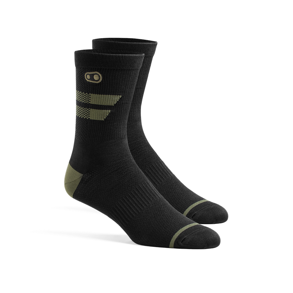 crankbrothers-ranger-mtb-socks-black-green image 1