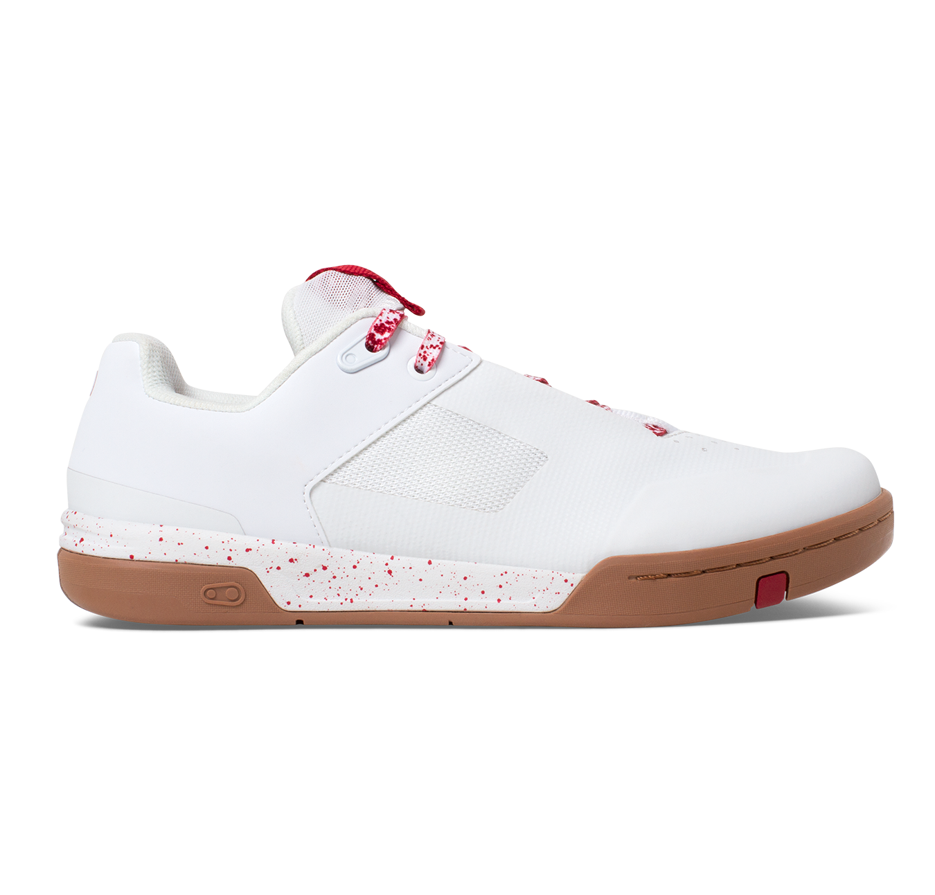crankbrothers-stamp-lace-flat-shoes-white-red-splatter-flat-pedal-grip image 3