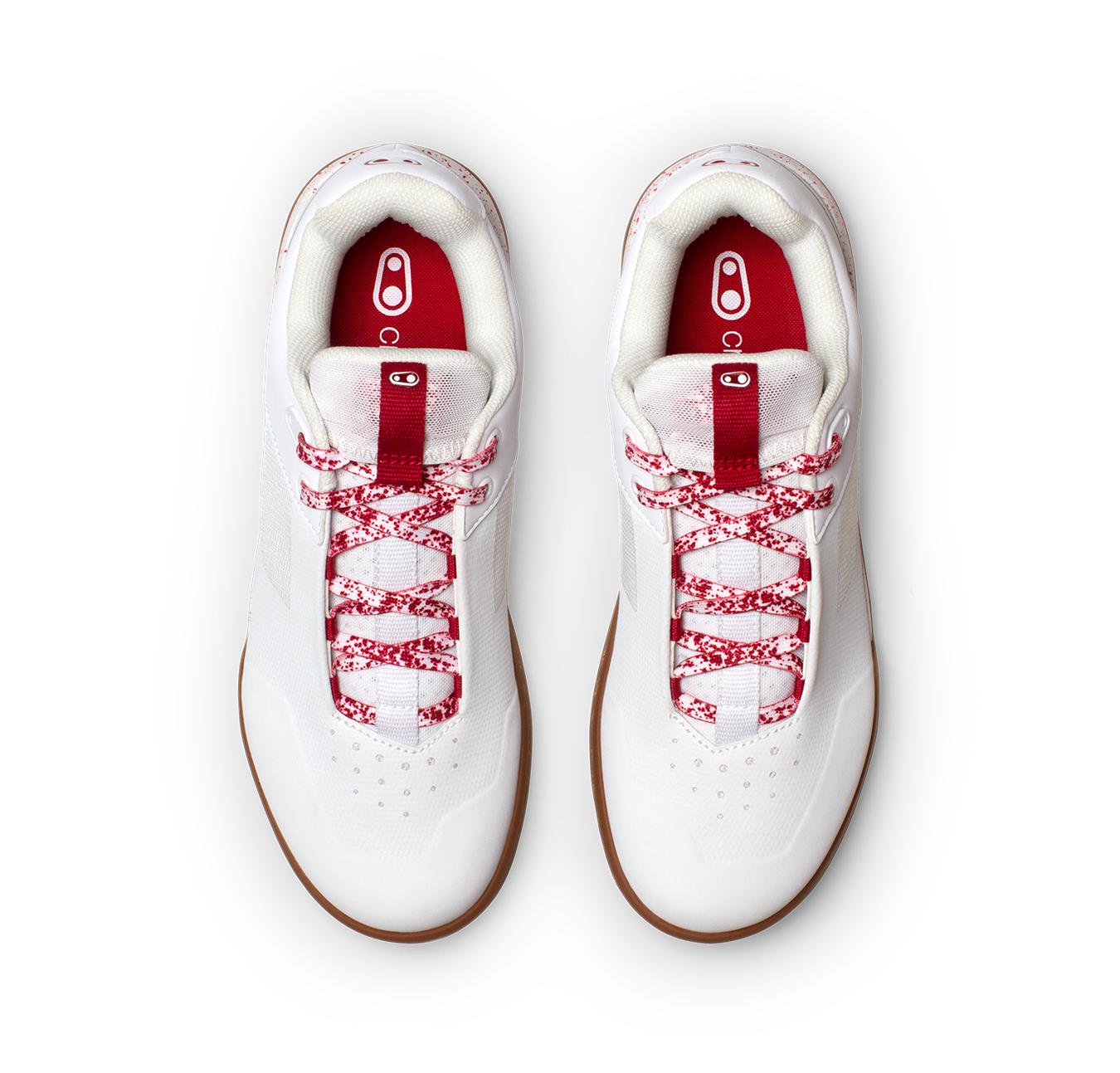 crankbrothers-stamp-lace-flat-shoes-white-red-splatter-flat-pedal-grip image 6